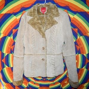 70s Style Suede and Faux Fur Jacket